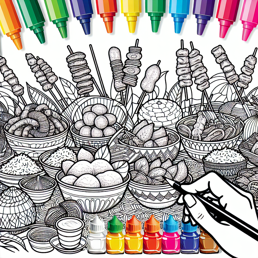 Kreativitas dan Keceriaan: Mewarnai Gambar Makanan Tradisional Indonesia